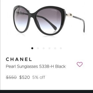 Chanel black Pearl sunglasses